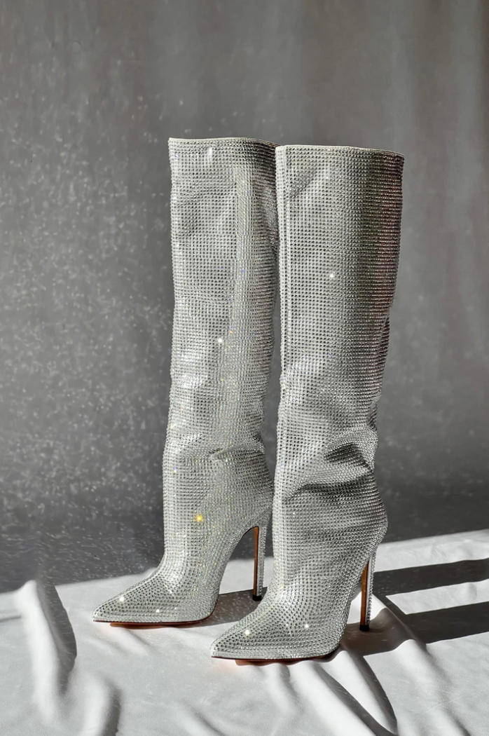 Zavira – Glitter Stiletto Boots