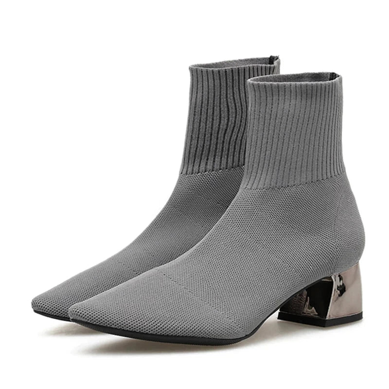 Amina - Knitted Ankle Boot
