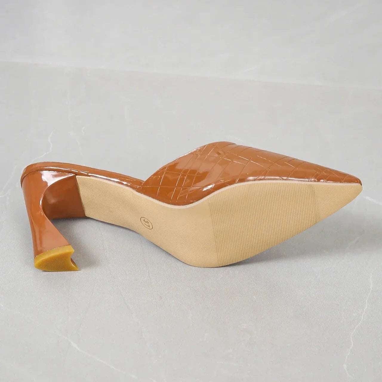 Hart - Croc-Embossed Patent Mules