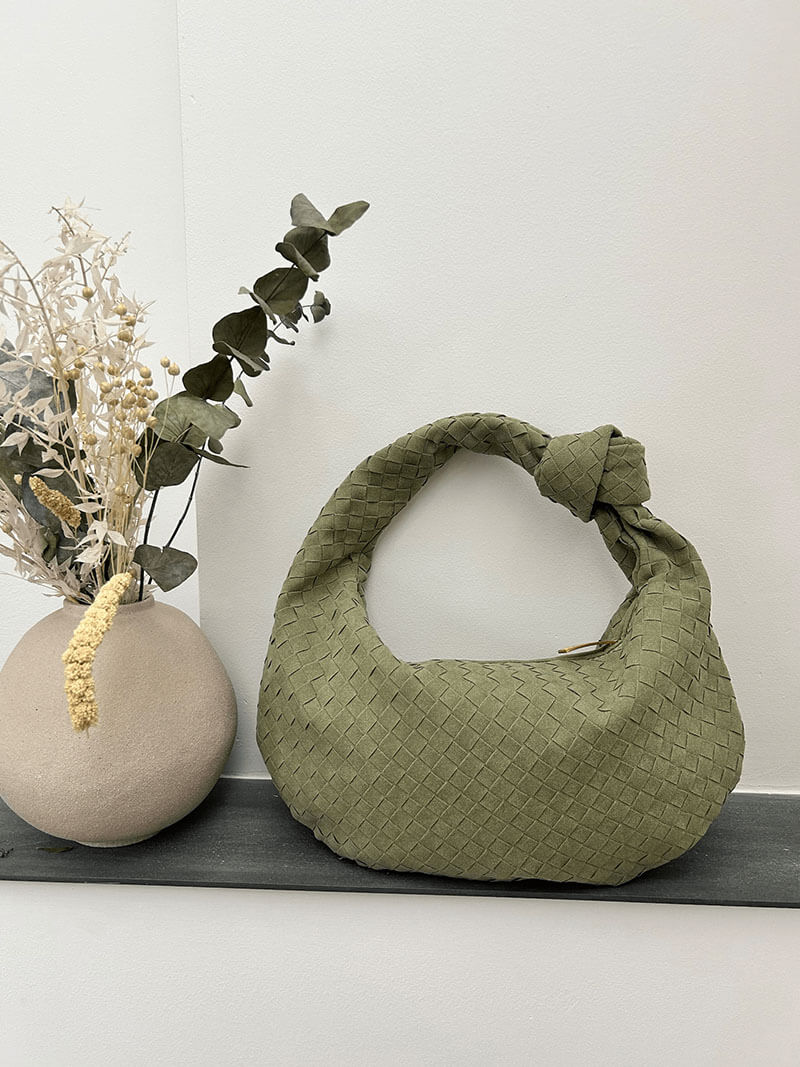 Woven Suede Bag
