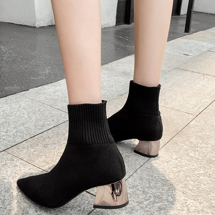 Amina - Knitted Ankle Boot