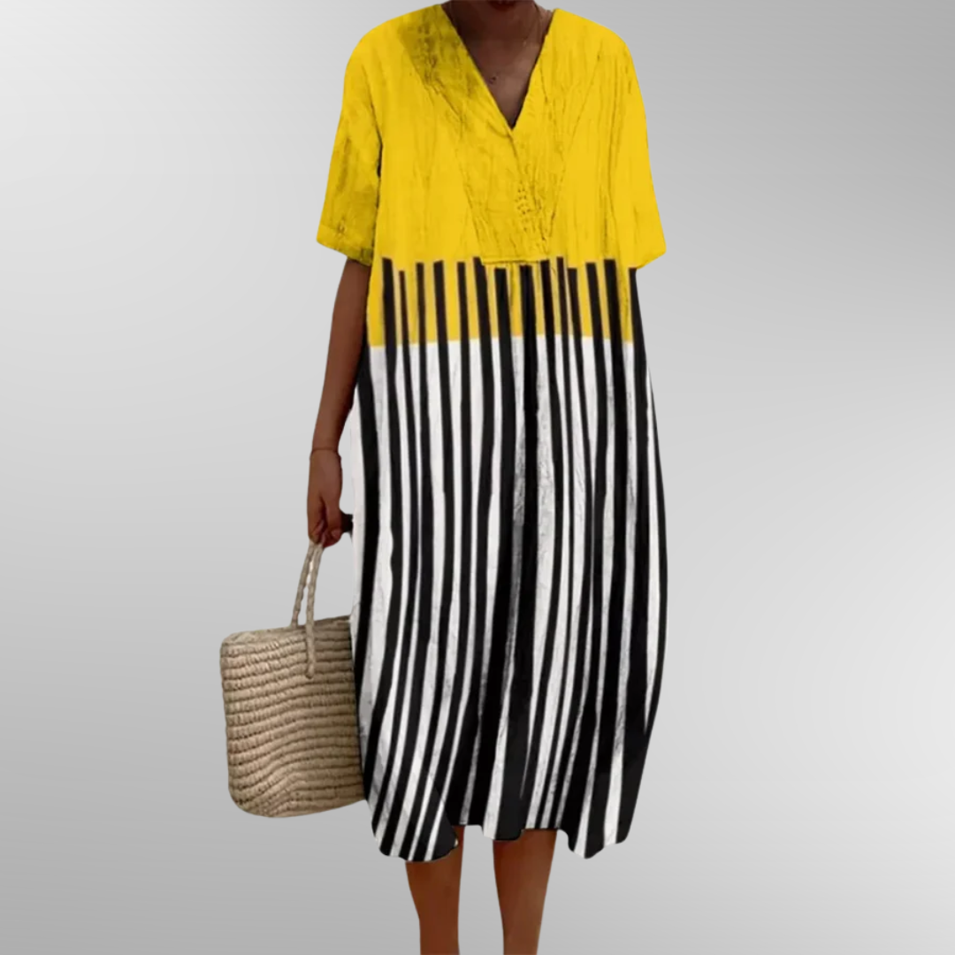 Olivia – Relaxed Striped Long Skirt