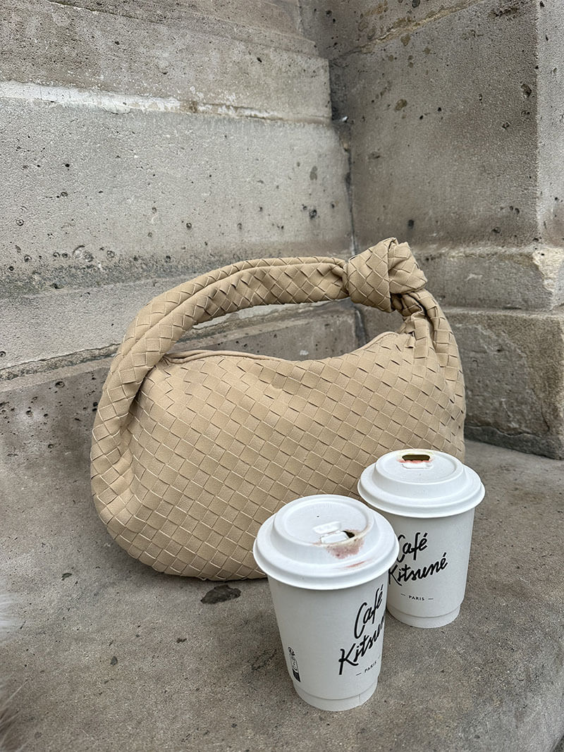 Woven Suede Bag