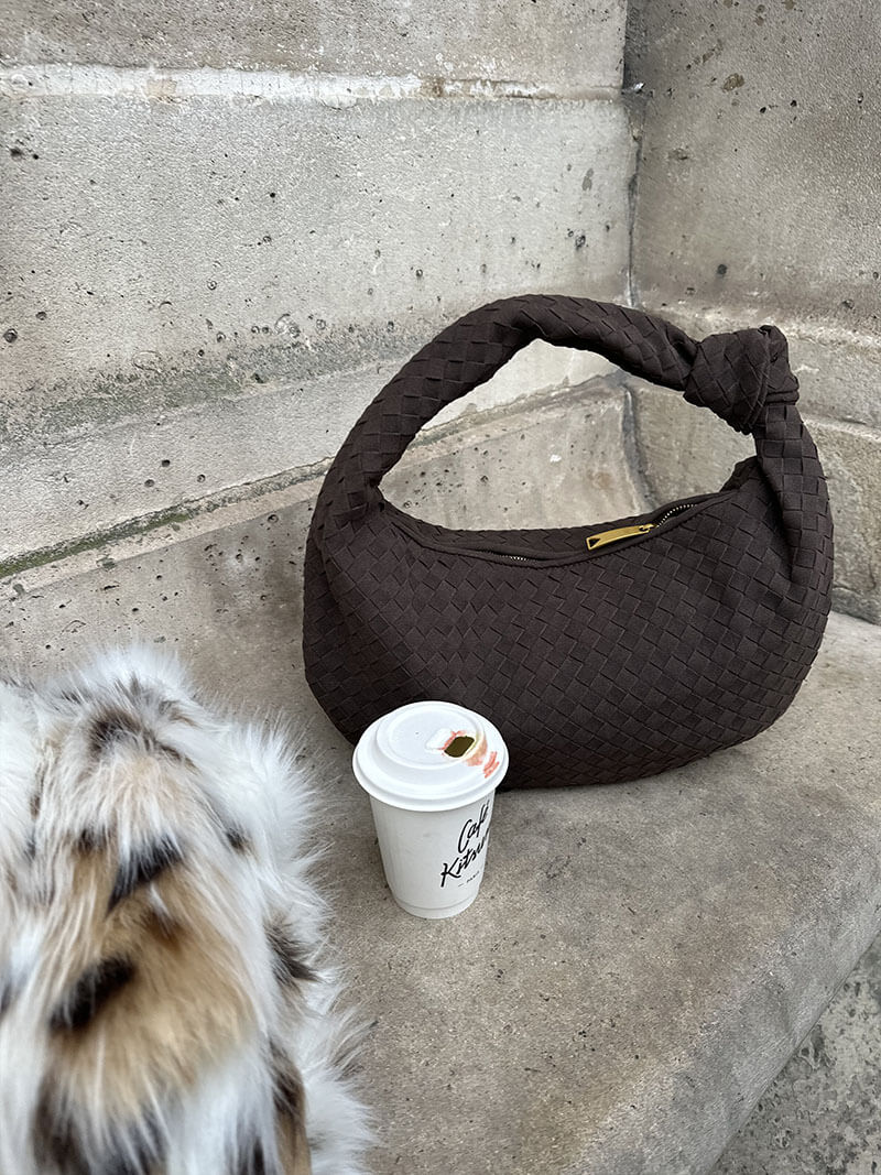 Woven Suede Bag