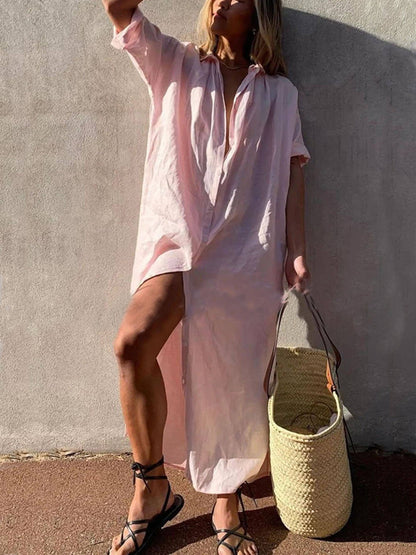 Jillian - Loose Shirt Maxi Dress