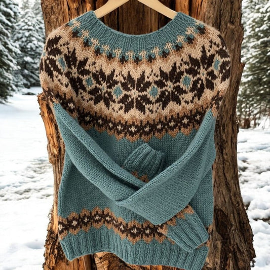 Xanthe™ - Vintage Icelandic knitted sweater