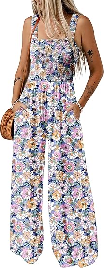 Summer Floral Jumpsuit w/ Pockets