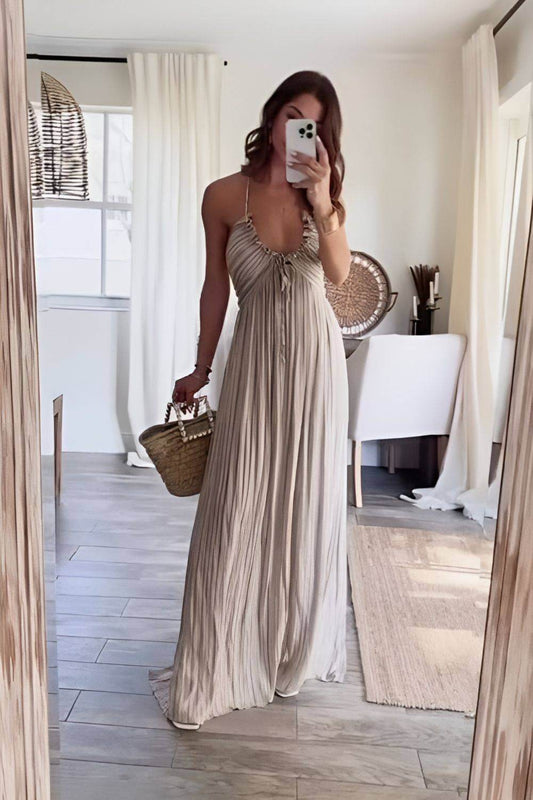 Lanie - Chic Pleated Maxi Dress