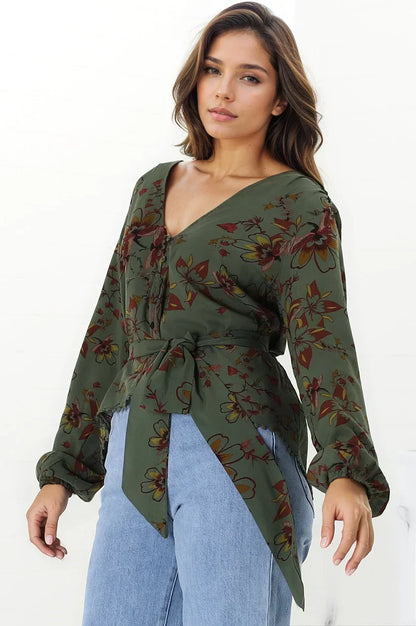 JAASE - Koi Top: Long Sleeve Sleeve in Esme Print