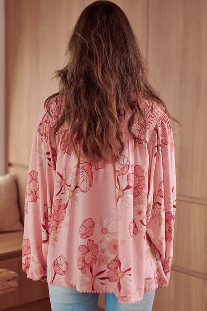 JAASE - Rue Top: Pull Over Top with Neck Tie in Beliss Print