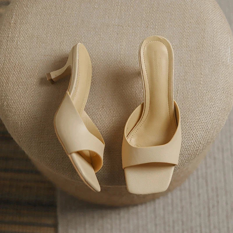 Orielle - Soft Leather Heel Sandals