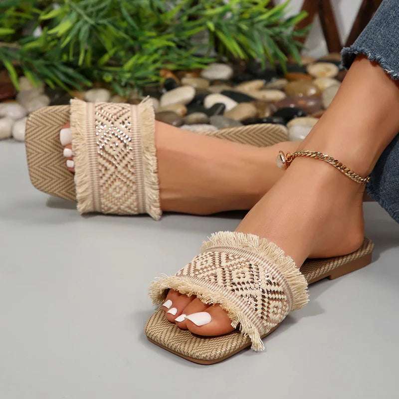 Deryn - Boho Fringe Flats