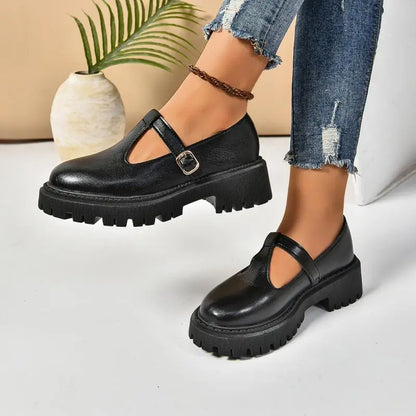 Bria - Buckled Platform Shoe