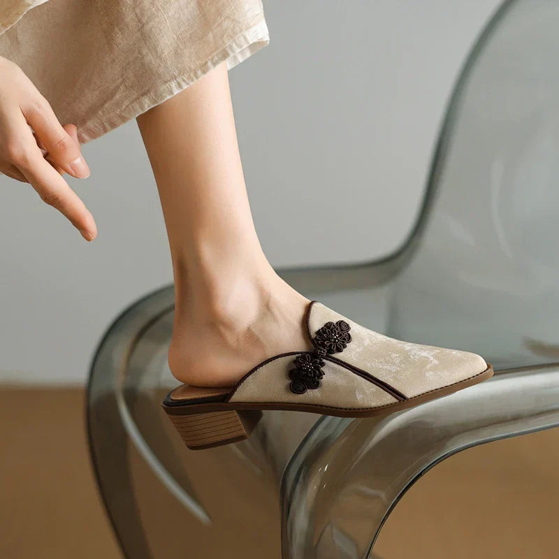 Catria Leather Mules