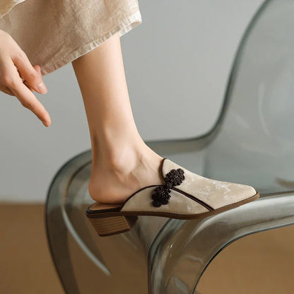 Catria Leather Mules