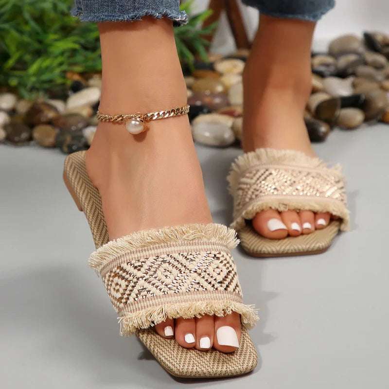 Deryn - Boho Fringe Flats