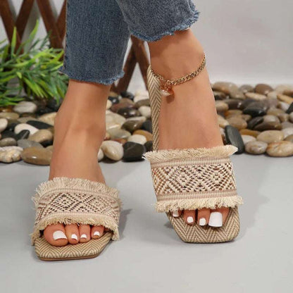 Deryn - Boho Fringe Flats