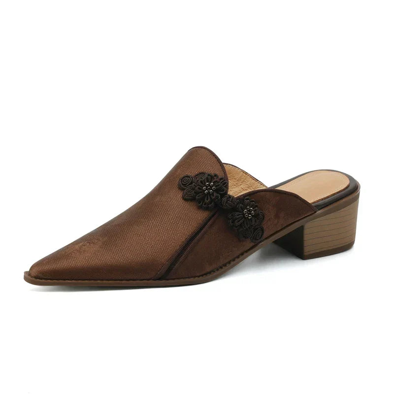 Catria Leather Mules