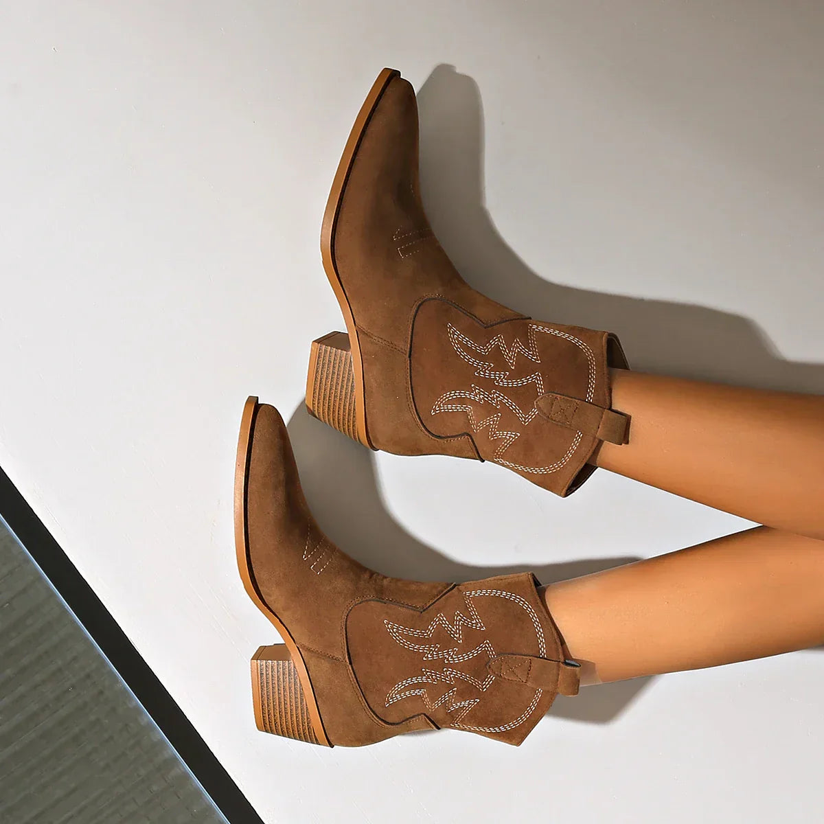 Iskra - Mini Suede Cowboy Boots