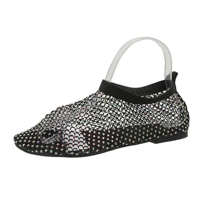 Amoura - Diamond Mesh Flats