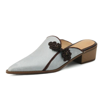 Catria Leather Mules