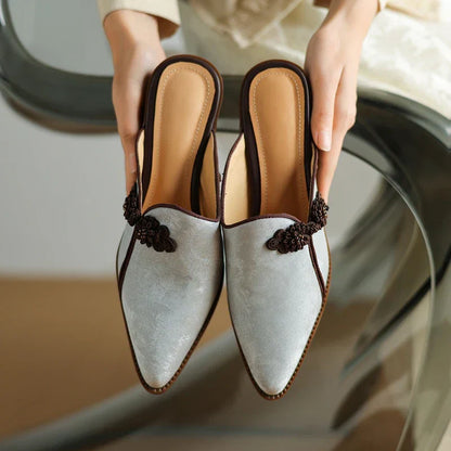 Catria Leather Mules