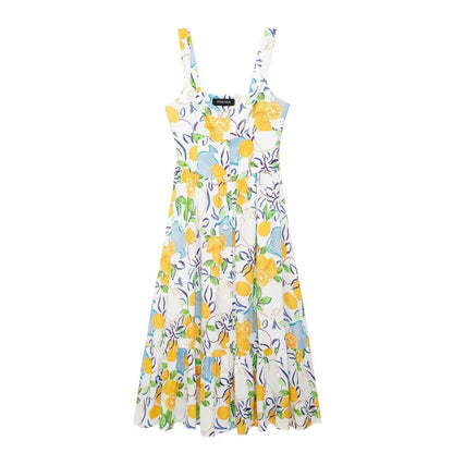 Marseille Lemon Midi Dress
