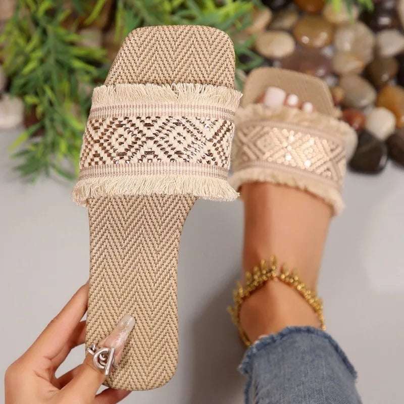 Deryn - Boho Fringe Flats