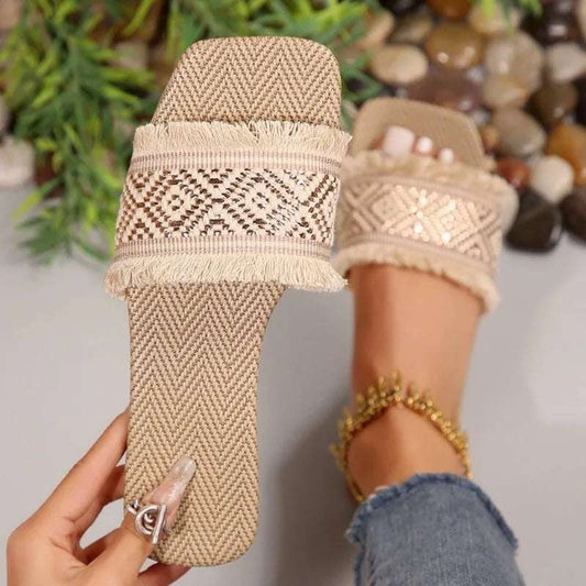 Deryn - Boho Fringe Flats