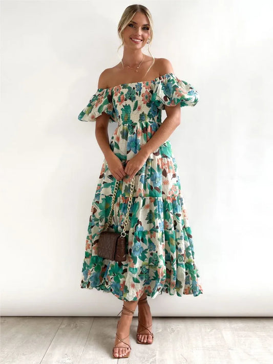 Celeste Off-Shoulder Maxi Dress (Almost sold out)