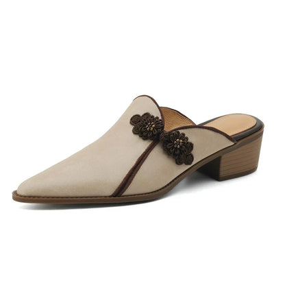 Catria Leather Mules