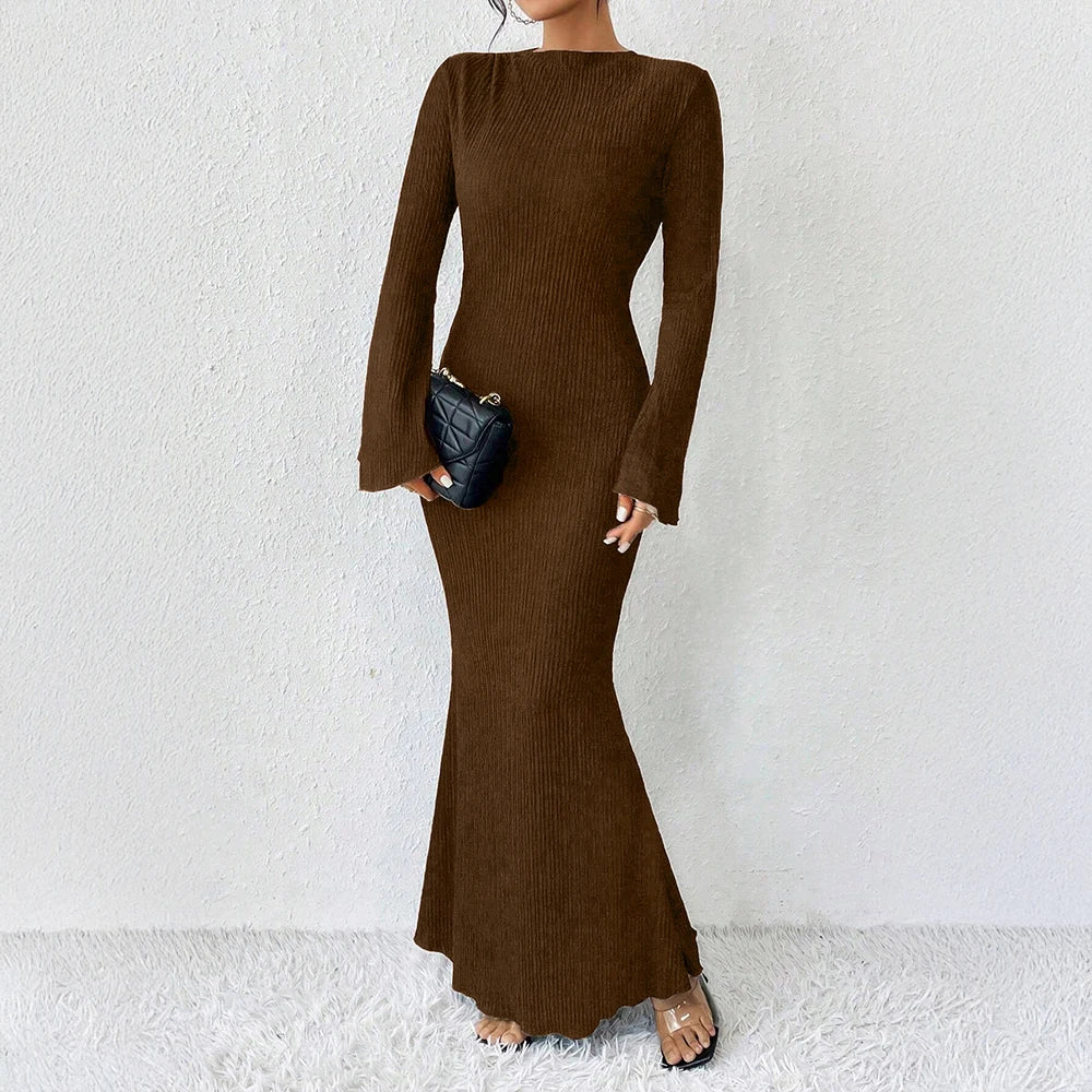 Celeste | Off-Shoulder Long Sleeve Maxi Dress