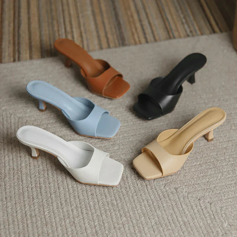 Orielle - Soft Leather Heel Sandals