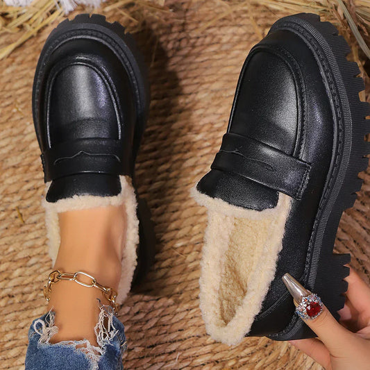 Suri - Sherpa Lined Platform Loafer