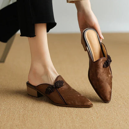 Catria Leather Mules