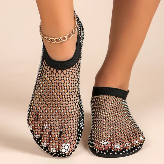 Amoura - Diamond Mesh Flats