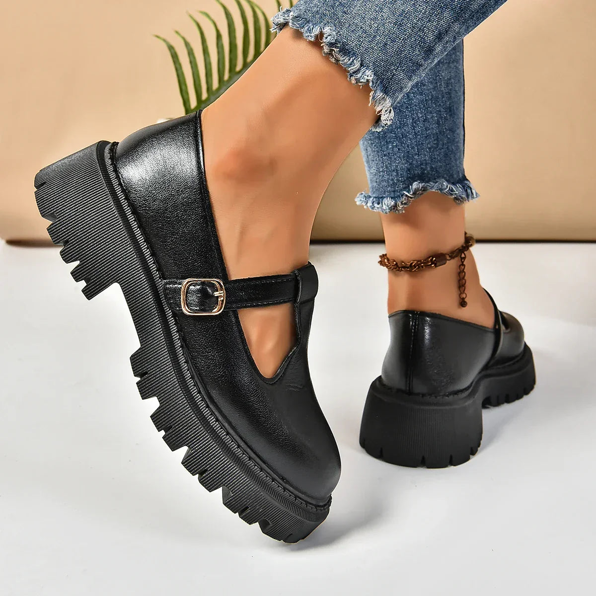 Bria - Buckled Platform Shoe