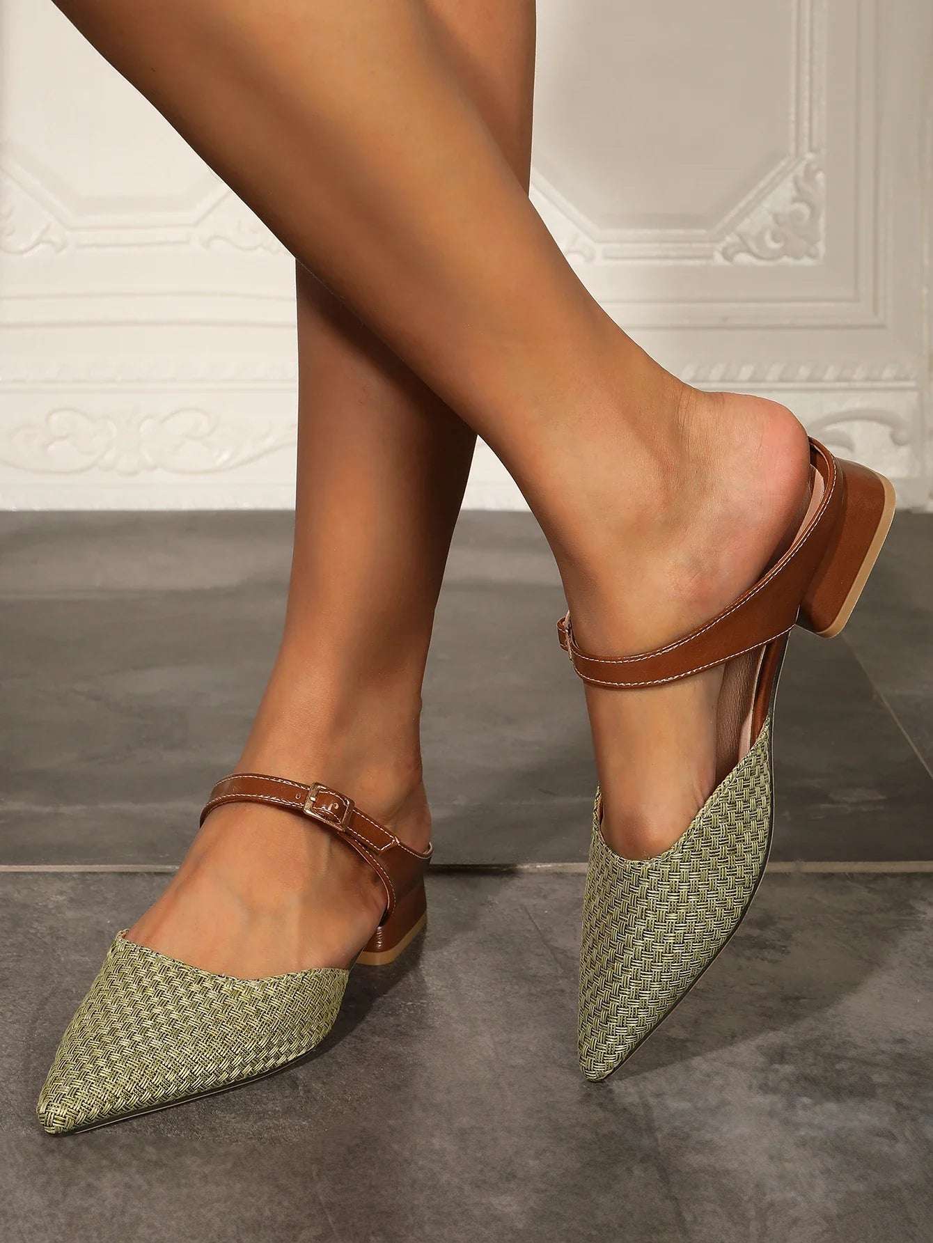 Cambria - Woven Mules