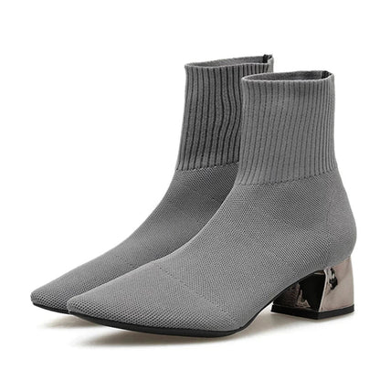 Amina - Knitted Ankle Boot