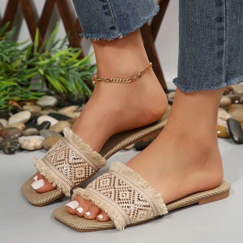 Deryn - Boho Fringe Flats
