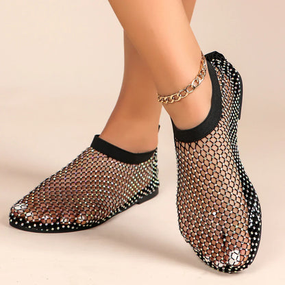 Amoura - Diamond Mesh Flats
