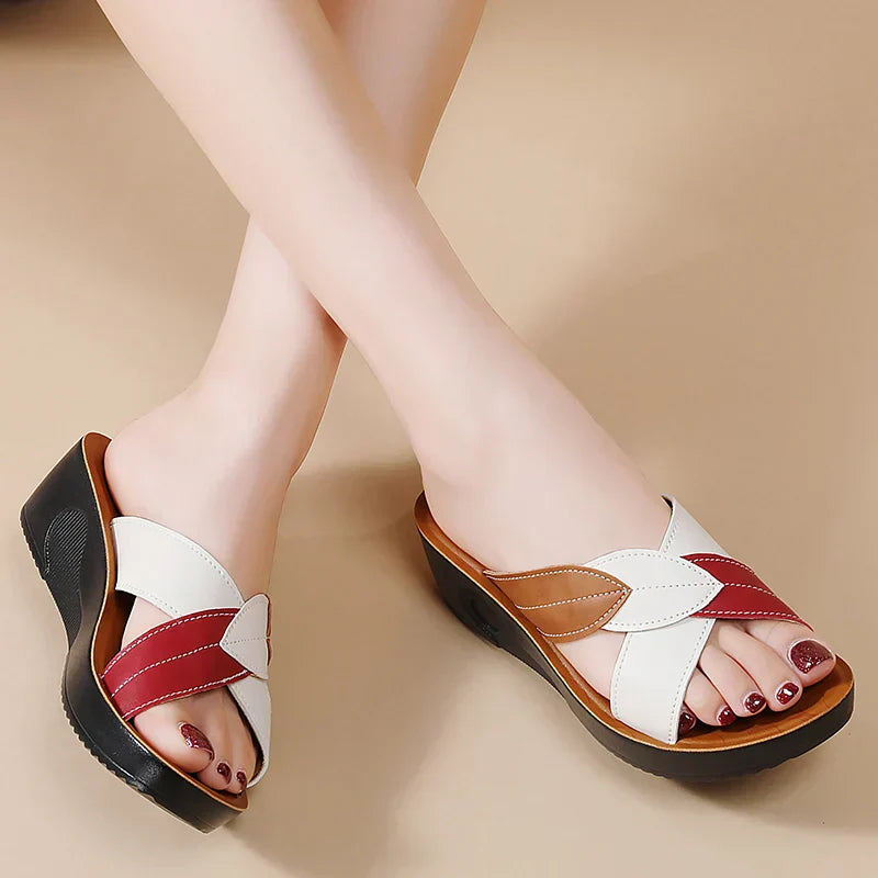 Anwen - Leather Wedges