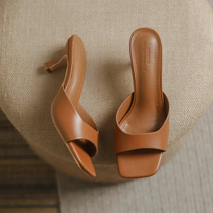 Orielle - Soft Leather Heel Sandals
