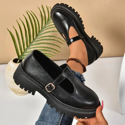 Bria - Buckled Platform Shoe