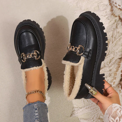 Suri - Sherpa Lined Platform Loafer