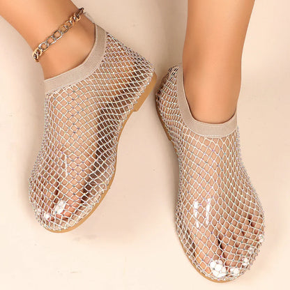 Amoura - Diamond Mesh Flats