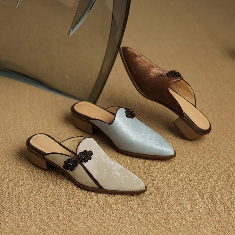 Catria Leather Mules