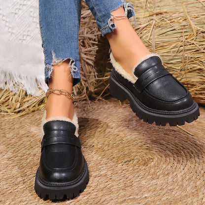 Suri - Sherpa Lined Platform Loafer