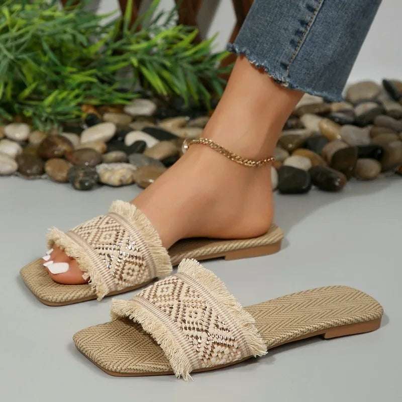 Deryn - Boho Fringe Flats