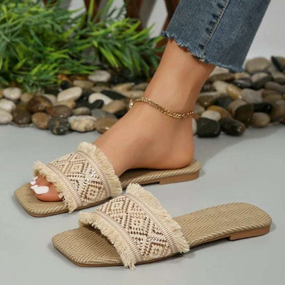 Deryn - Boho Fringe Flats